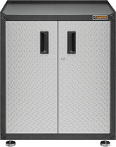 Gladiator GAGB28FDYG Modular Gear Box, 300 lb, 2-Shelf, Steel, Silver Tread